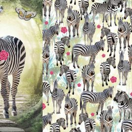 Panel Zebra French terry